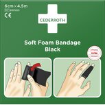 Cederroth Soft Foam Bandage - zwart - 6 cm x 4,5 m