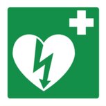 AED Pictogram - ILCOR sticker 100 x 100 mm