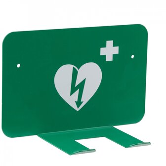 Universele AED wandbeugel met pictogram - horizontaal
