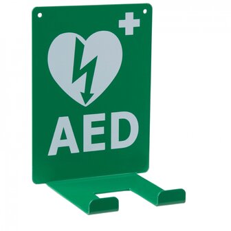 Universele AED wandbeugel met pictogram - verticaal