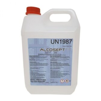 Alcosept oppervlakte 5.000 ml. ethyl-alcohol 80%