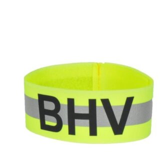 Armband geel met opdruk BHV