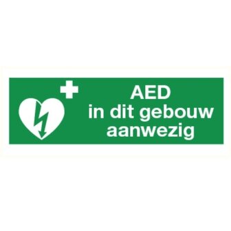 AED in dit gebouw aanwezig - ILCOR sticker