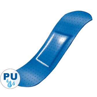 Detectaplast waterbestendige blauwe pleisters (PU) - 25 x 72 mm - 100 stuks HACCP
