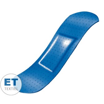 Detectaplast blauwe elastische textiel pleisters (ET) - 19 x 72 mm - 100 stuks HACCP