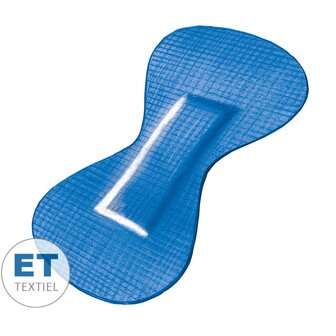 Detectaplast blauwe elastische textiel pleisters (ET) - Vingertop - 63 x 45 mm - 50 stuks HACCP