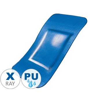 Detectaplast waterbestendige blauwe X-ray pleisters - 50 x 72 mm - 50 stuks HACCP