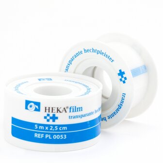 Heka PE Clear Tape hechtpleister 5 m. x 2,5 cm met perforatie