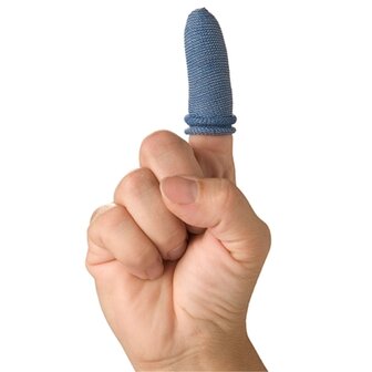 Vingerverband Fingerbobs - blauw, per 5 stuks