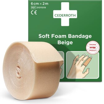 Cederroth Soft Foam Bandage - beige - 6 cm x 2 m