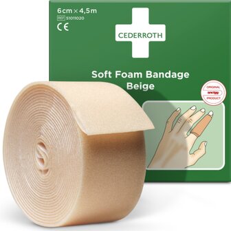 Cederroth Soft Foam Bandage - beige - 6 cm x 4,5 m