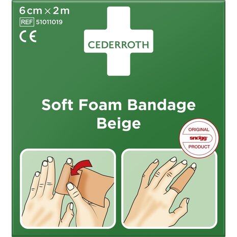 Cederroth Soft Foam Bandage - beige - 6 cm x 2 m