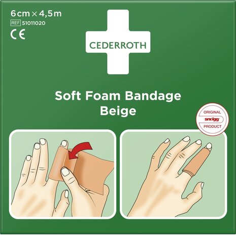 Cederroth Soft Foam Bandage - beige - 6 cm x 4,5 m