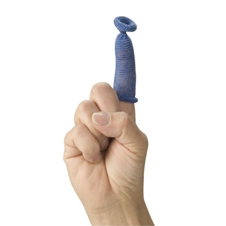 Vingerverband Fingerbobs - blauw, per 5 stuks