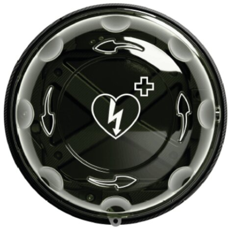 AED (buiten) wandkast Rotaid Solid Plus HEAT met alarm - front